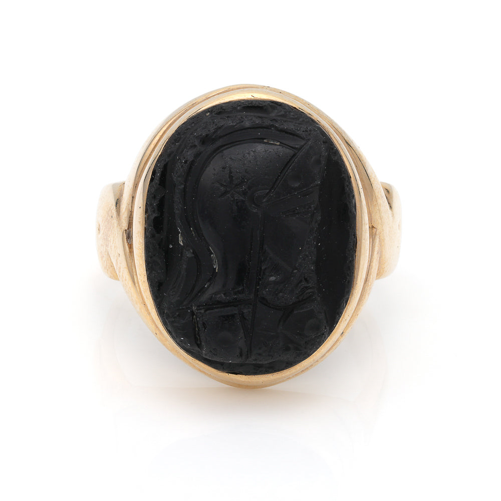 Men's ReMarkable Estate Color Gemstone Ring in 10 Karat Yellow