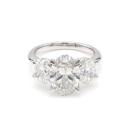 ReMARKable Designs Three Stone Complete Engagement Ring in 14 Karat White Gold with 3.00ctw of Round Lab-Grown Diamonds, Clarity: VS1, Color: F