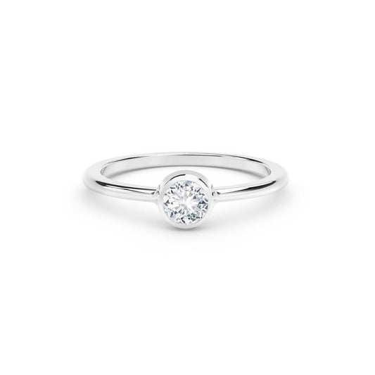 Forevermark Tribute Collection Natural Diamond Fashion Ring in 18 Karat White with 0.27ctw I VS1 Round Diamond