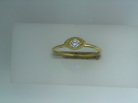 Forevermark Natural Diamond Fashion Ring in 18 Karat Yellow with 0.09ctw G/H SI1 Round Diamond
