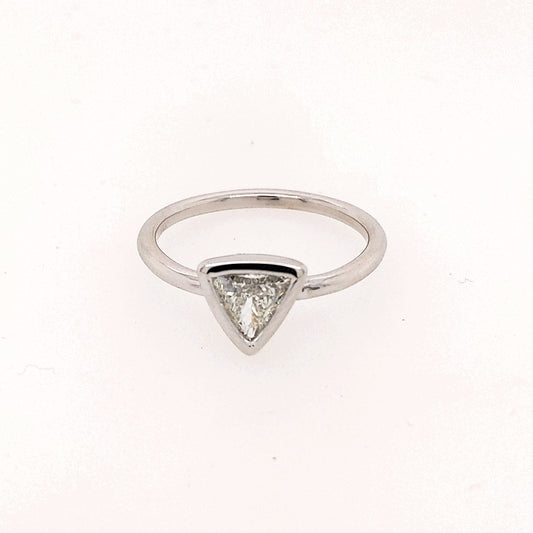 Natural Diamond Fashion Ring in 14 Karat White with 0.35ctw Trillian Diamond