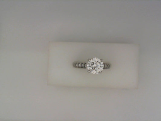 Diamond Accent Mined Diamond Engagement Ring in Platinum White with 0.50ctw D/E SI1 Round Diamonds