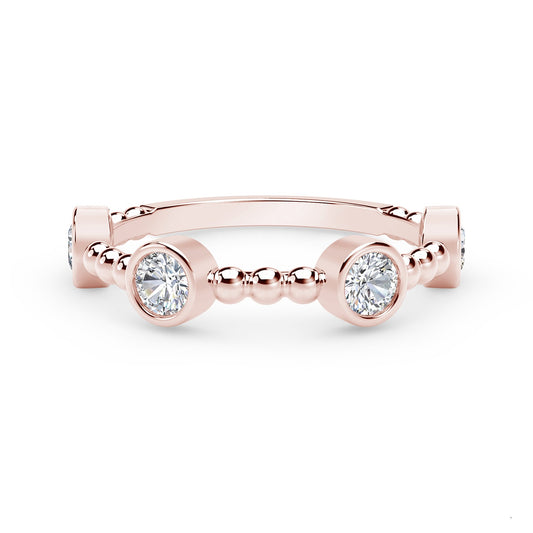 Forevermark Tribute Collection Natural Diamond Fashion Ring in 18 Karat Rose with 0.32ctw G SI2 Round Diamonds