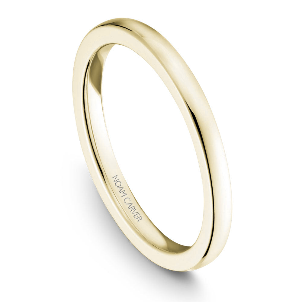 14K yellow gold minimalist carved band.