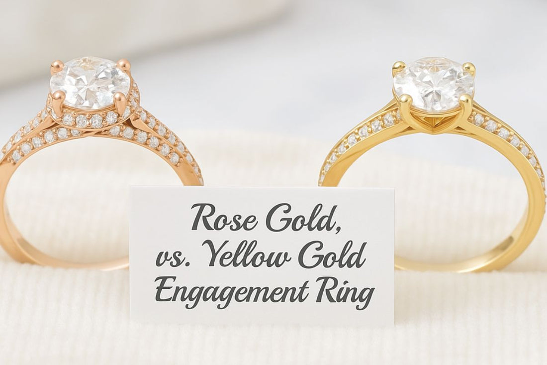 rose gold and yellow gold engagement ring
