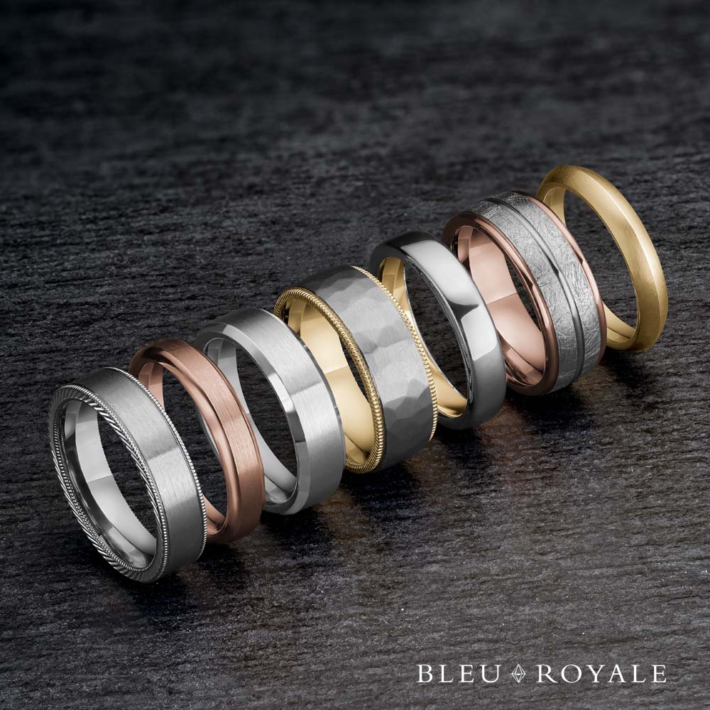 Bleu Royale Men's Wedding Bands