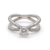 ReMARKable Estate Natural Diamond Complete Engagement Ring in 14 Karat White Gold with 0.98ct Round Diamond, Color: J, Clarity: SI2