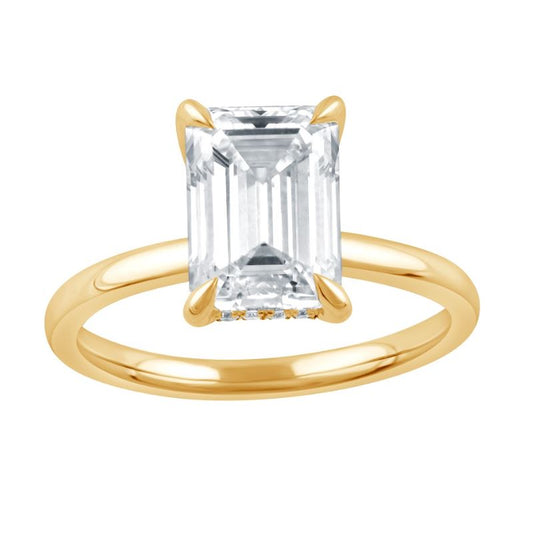 ReMARKable Designs Hidden Accent Lab-Grown Diamond Complete Engagement Ring in 14 Karat Yellow Gold