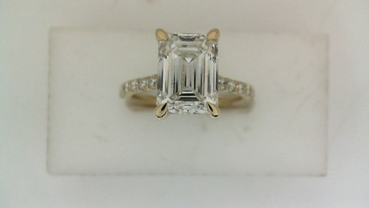 ReMARKable Designs Hidden Accent Lab-Grown Diamond Complete Engagement Ring in 14 Karat Yellow Gold