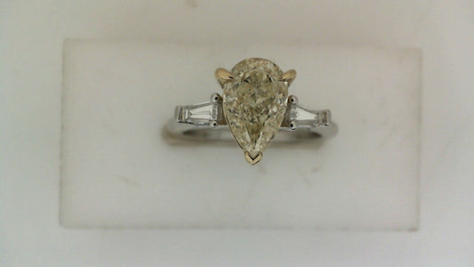 ReMARKable Designs Side Stone Complete Engagement Ring in 14 Karat White Gold with 1.57ctw of Round Lab-Grown Diamonds