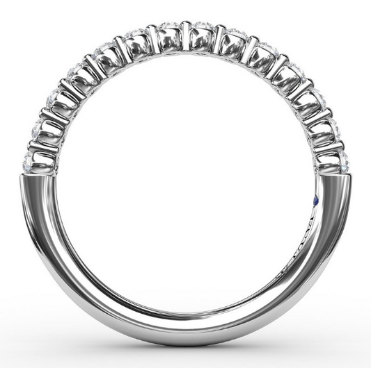 Fana Stackable Natural Diamond Ladies Wedding Band in 14 Karat White Gold with 0.28ctw Rose Cut Diamonds, Clarity: SI1, Color: G/H