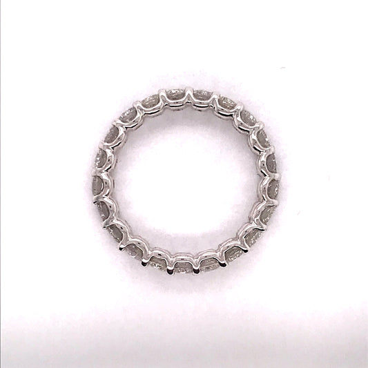 ReMARKable Designs Marks 89 Collection Natural Diamond Eternity Ladies Wedding Band in 14 Karat White Gold with 1.77ctw H/I I1 Round Diamonds