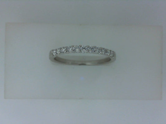 ReMARKable Designs Marks 89 Collection Natural Diamond Stackable Ladies Wedding Band in 14 Karat White Gold with 0.25ctw I/J I2 Round Diamonds