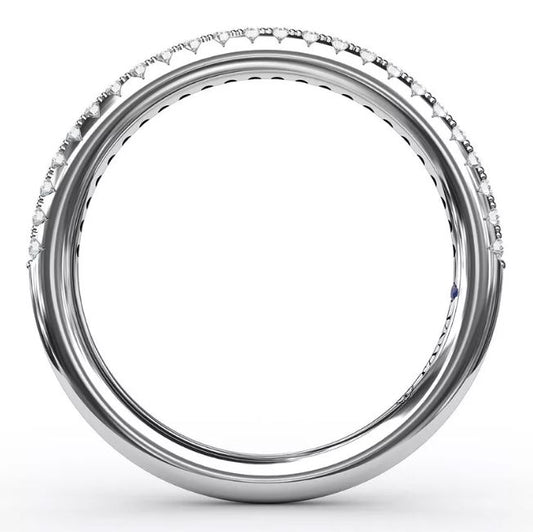 Fana Stackable Natural Diamond Ladies Wedding Band in 14 Karat White Gold with 0.17ctw Round Diamonds, Clarity: SI1, Color: G/H
