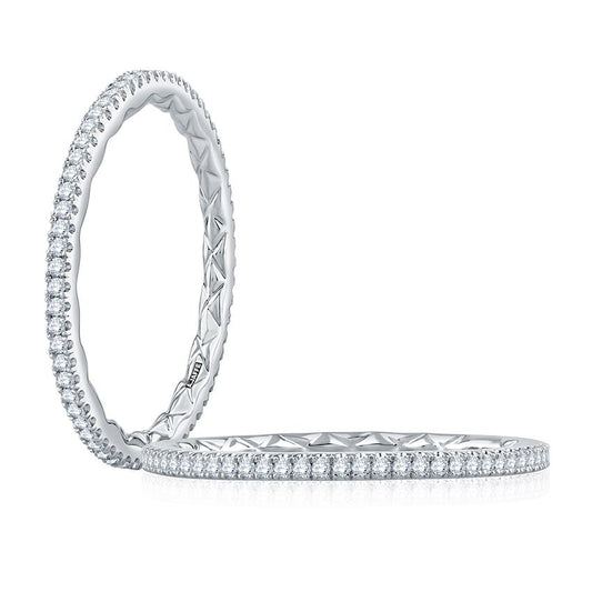 A. Jaffe Natural Diamond Eternity Ladies Wedding Band in 14 Karat Yellow Gold with 0.50ctw Round Diamonds, Clarity: SI2, Color: H/I, Size: 6.5