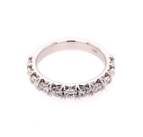 ReMARKable Designs Natural Diamond Ladies Wedding Band in 14 Karat White Gold with 0.72ctw Oval Diamonds