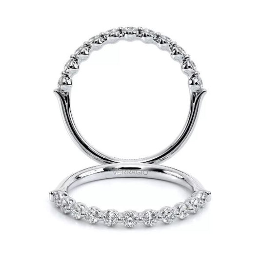 Verragio Stackable Natural Diamond Ladies Wedding Band in 14 Karat White Gold with 0.37ctw Round Diamonds