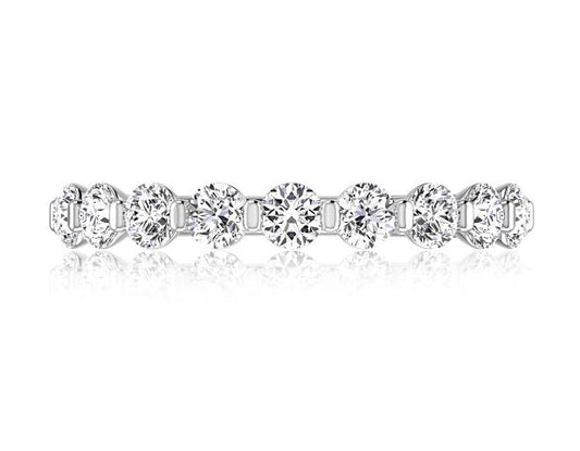 A. Jaffe Natural Diamond Ladies Wedding Band in 14 Karat White Gold with 0.55ctw Round Diamonds