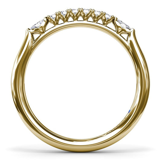 Fana Natural Diamond Ladies Wedding Band in 14 Karat Yellow Gold with 0.17ctw Various Shapes Diamonds