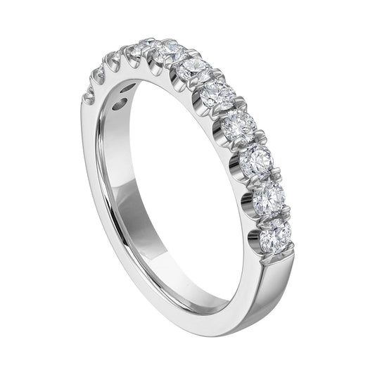 ReMARKable Designs Natural Diamond Ladies Wedding Band in 14 Karat White Gold with 0.75ctw Round Diamonds