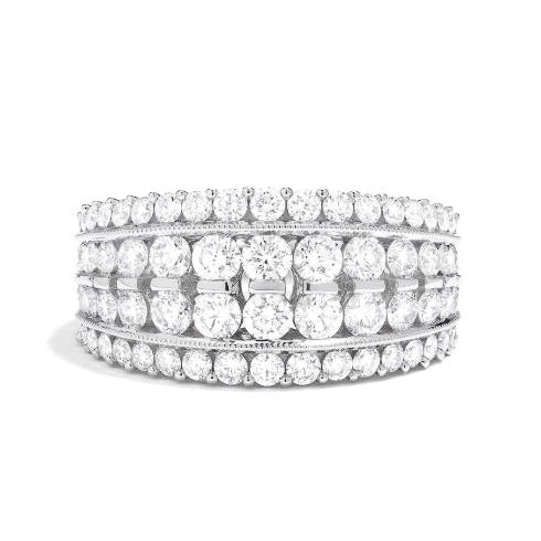 ReMARKable Designs Diamonds, LLC Natural Diamond Ladies Wedding Band in 14 Karat White Gold with 1.90ctw Round Diamonds