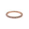 ReMarkable Estate Stackable Natural Diamond Ladies Wedding Band in 10 Karat Rose Gold with 0.21ctw Round Diamonds, Clarity: SI2-I1, Color: H