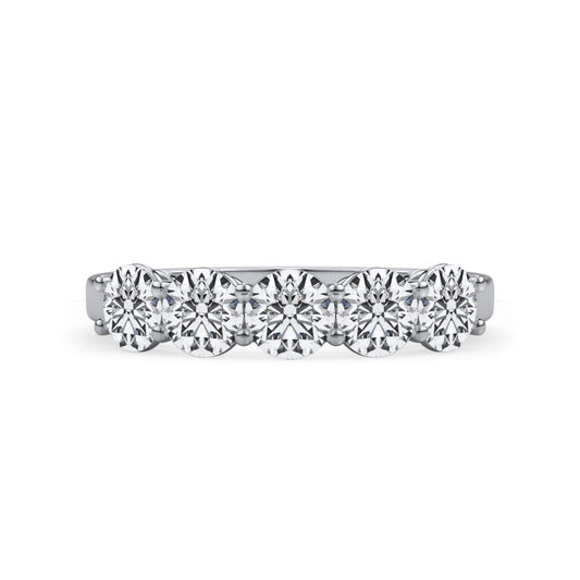 ReMARKable Designs Natural Diamond Band in Platinum White with 1.04ctw Round Diamonds, Clarity: VS1-VS2, Color: F/G