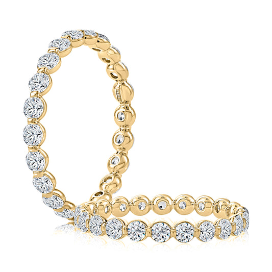 A. Jaffe Natural Diamond Band in 14 Karat White Gold with 1.10ctw G SI2 Round Diamonds