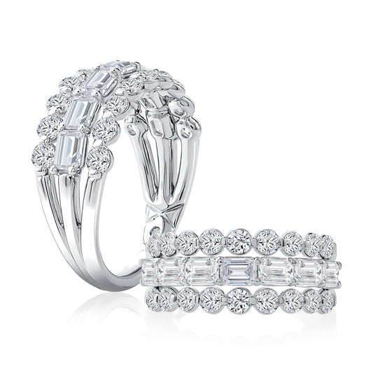 A. Jaffe Natural Diamond Ladies Band in 14 Karat Yellow Gold, Size 6