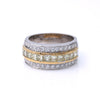 ReMARKable Estate Natural Diamond Band in 18 Karat - 20 Karat White - Yellow Gold with 1.80ctw Yellow VS1-VS2 Princess Diamonds