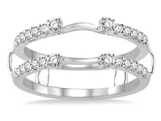 ReMARKable Designs Natural Diamond Enhancer Ladies Wedding Band in 14 Karat White Gold with 0.40ctw Round Diamonds, Clarity: SI2-I1, Color: G/H