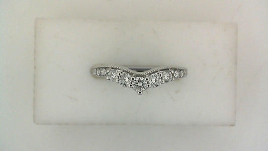 ReMARKable Designs Stackable Natural Diamond Ladies Wedding Band in 14 Karat White Gold with 0.38ctw Round Diamonds