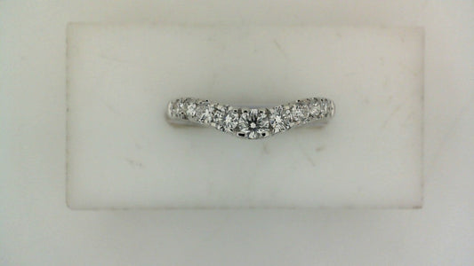 ReMARKable Designs Natural Diamond Contour Ladies Wedding Band in 14 Karat White Gold with 0.50ctw Round Diamonds