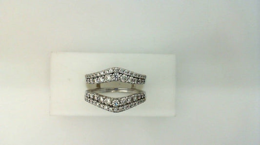 ReMARKable Designs Enhancer Ladies Wedding Band in 14 Karat White Gold with 1.00ctw Round Diamonds