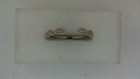 ReMARKable Designs Natural Diamond Ladies Wedding Band in 14 Karat Yellow Gold