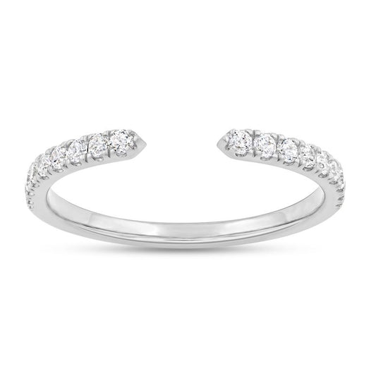 ReMARKable Designs Natural Diamond Band Ladies Wedding Band in 14 Karat White Gold with 0.32ctw Various Shapes Diamonds