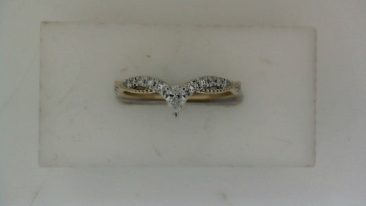 ReMARKable Designs Natural Diamond Contour Band in 14 Karat Yellow Gold with 0.25ctw Various Shapes Diamonds