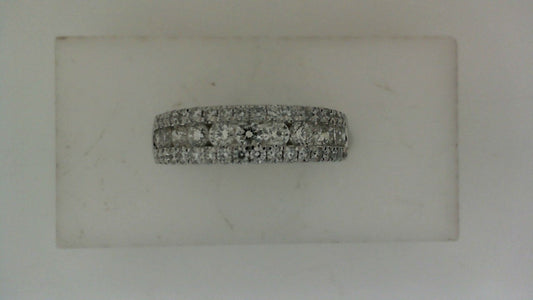 ReMARKable Designs Natural Diamond Ladies Wedding Band in 14 Karat White Gold with 0.95ctw Round Diamonds