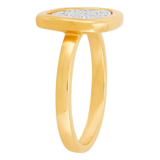ReMARKable Designs Natural Diamond Ring in 14 Karat Yellow Gold with 0.25ctw Round Diamonds, Ladies Size 7