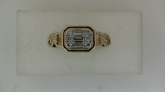 ReMARKable Designs Natural Diamond Fashion Ring in 14 Karat Yellow Gold with 0.32ctw Various Shapes Diamonds