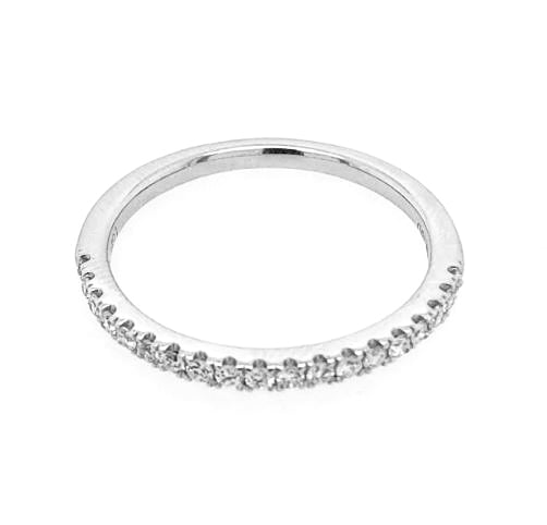 ReMARKable Designs Ladies Wedding Band in 14 Karat White Gold with 0.25ctw of Round Lab-Grown Diamond