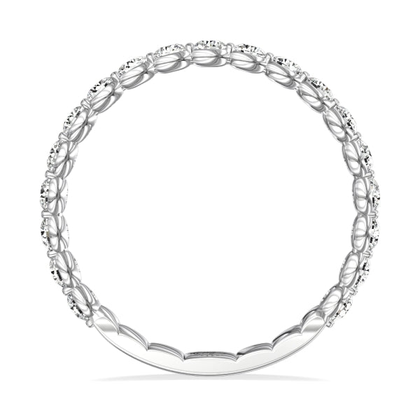 Lab-grown diamond wedding band, intricate design.