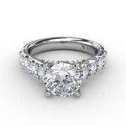 Diamond Accent Mined Diamond Engagement Ring in 14 Karat White with 1.13ctw G/H SI2 Round Diamonds