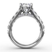 Diamond Accent Mined Diamond Engagement Ring in 14 Karat White with 1.13ctw G/H SI2 Round Diamonds