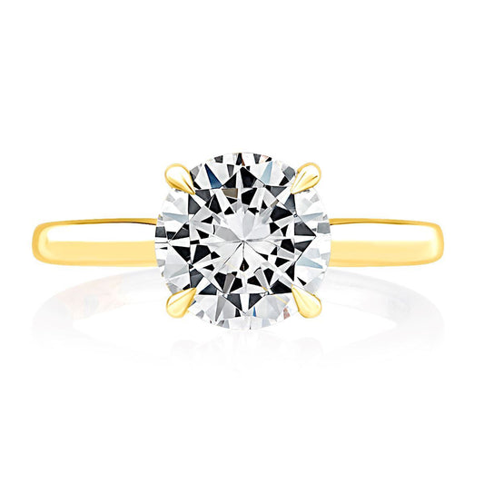A. Jaffe Solitaire Natural Diamond Semi-Mount Engagement Ring in 14 Karat Yellow Gold