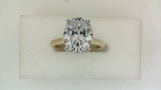 ReMARKable Designs Hidden Accent Natural Diamond Semi-Mount Engagement Ring in 14 Karat White Yellow Gold with 18 Round Diamonds 0.06ctw