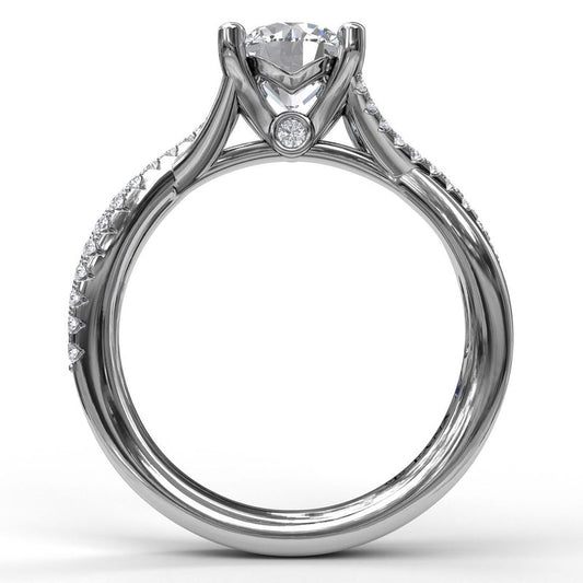 Natural Diamond Semi-Mount Engagement Ring