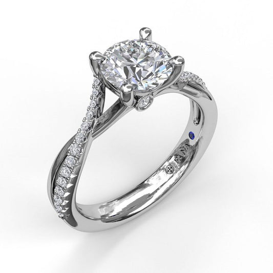 Natural Diamond Semi-Mount Engagement Ring