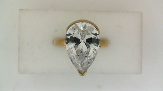 Solitaire Natural Diamond Semi-Mount Engagement Ring in 14 Karat White with 2 Round Diamonds, totaling 0.02ctw