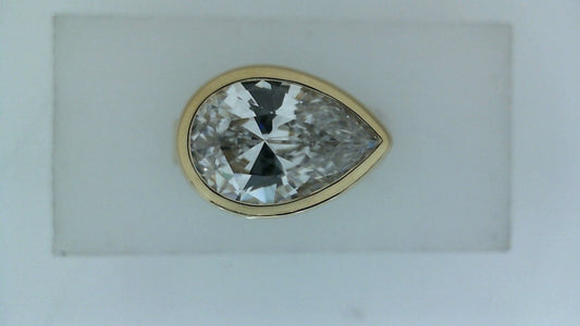 Fana Solitaire Natural Diamond Semi-Mount Engagement Ring in 14 Karat White Gold with 2 Round Diamonds totaling 0.02ctw